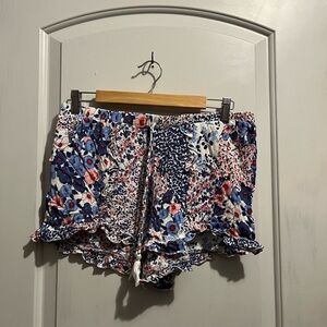 Copper Key Floral Women's Shorts - Blue and Pink